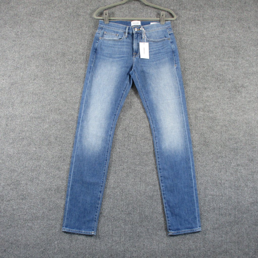 Frame L'homme Slim Jeans Mens 29 Blue Faded Taper Stretch Jaden Denim Fit 29x34